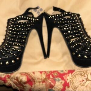 Elegant Black Studded Heels
